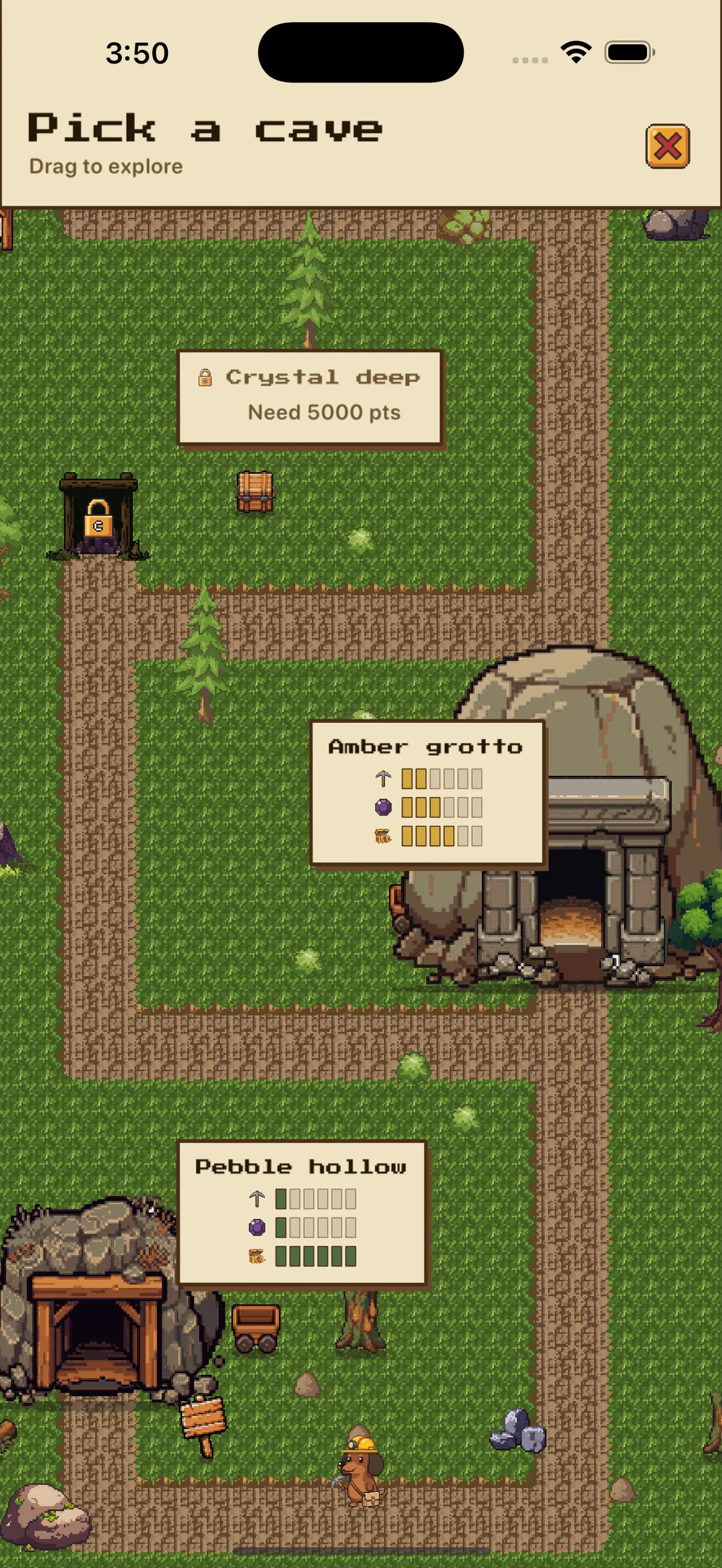 The cave map