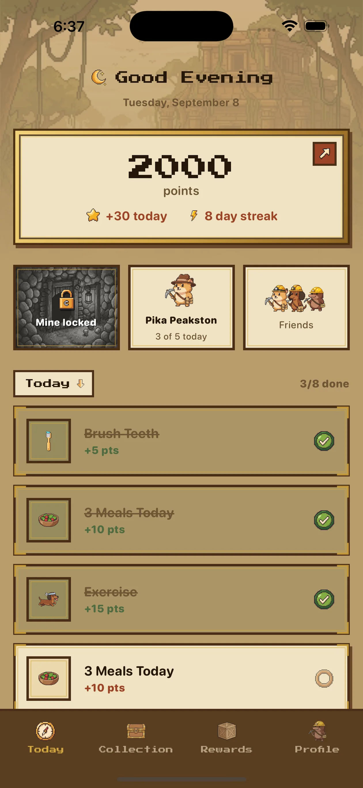 The Today tab